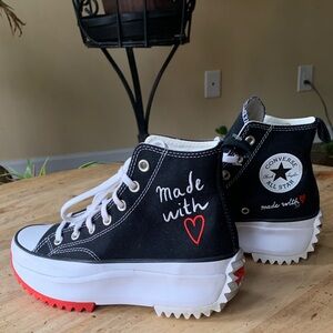 CONVERSE Run Star Hike High Made with Love Valentines Day 2021 Sneakers -